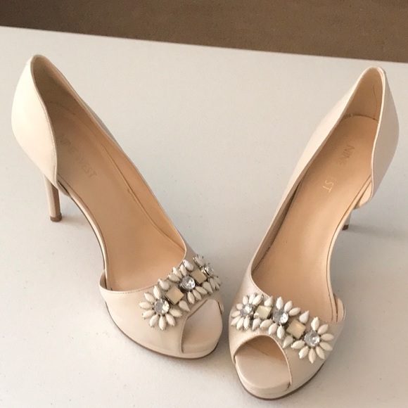 Nine West open toe heels, size 7M - Picture 2 of 4